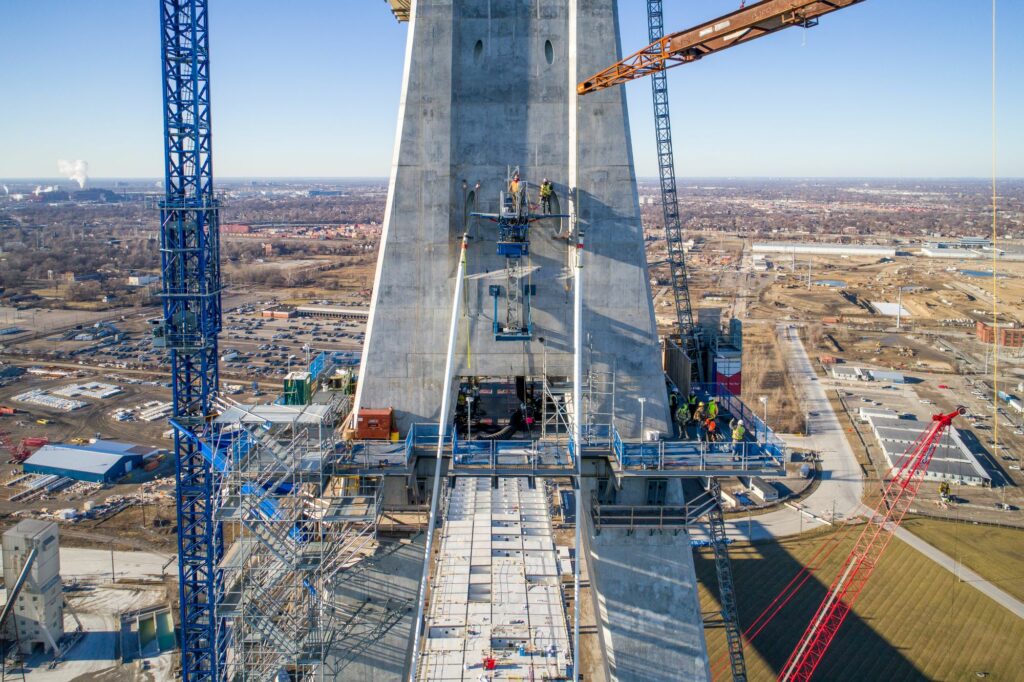 photo du construction du pont