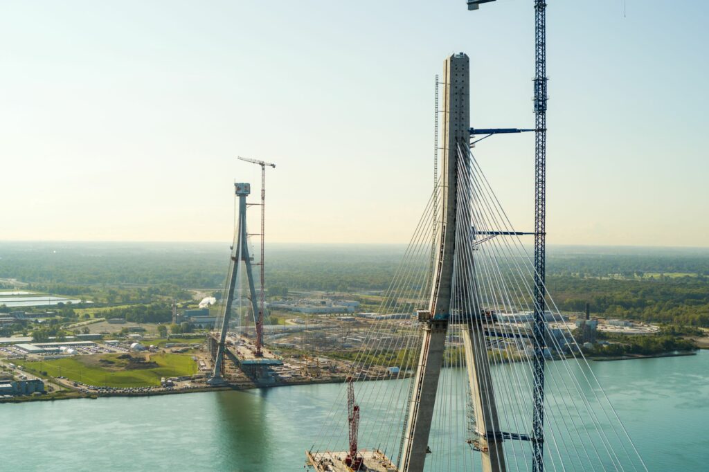 vue aérienne du pont