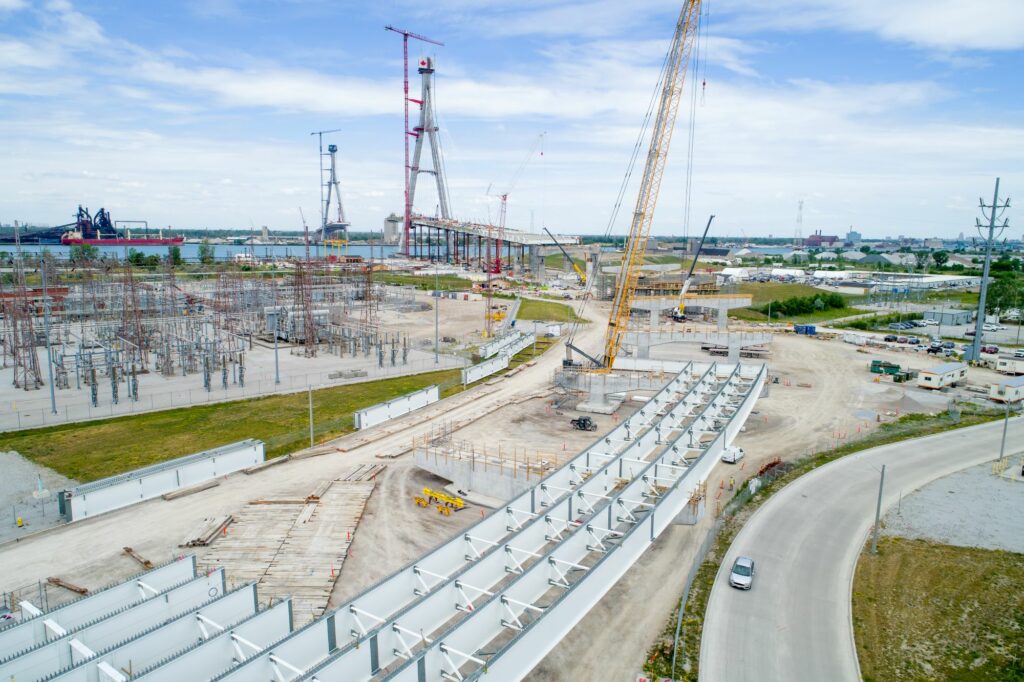 photo du construction du route aux pont