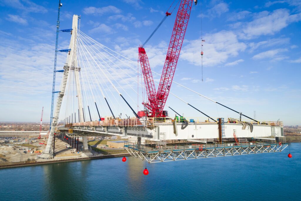 construction du route du pont