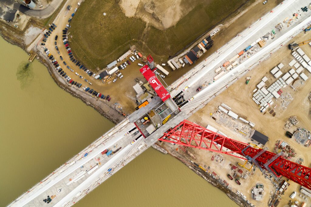 construction du route du pont