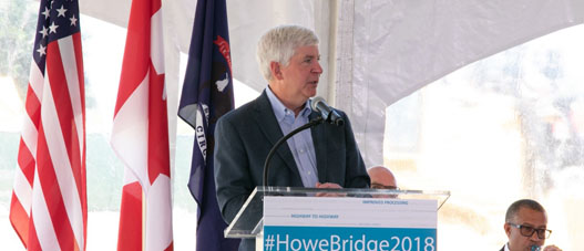 Les Travaux Avancés De Construction Au Michigan Débutent Dans Le Cadre Du Projet Du Pont International Gordie-Howe