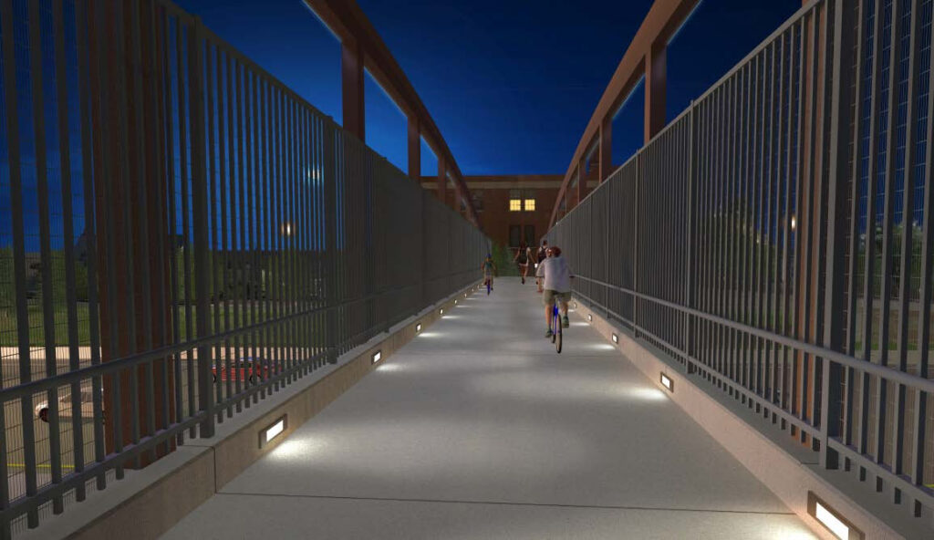 Interstate 75 Pedestrian Bridge - Bridge View - Night