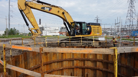 Nouvelle station de pompage en construction au port d'entrée canadien