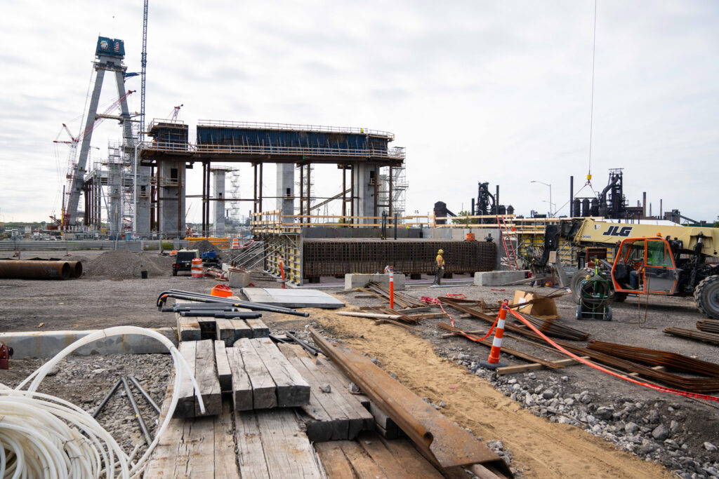 Progrès au site du pont américain - 12 octobre 2022