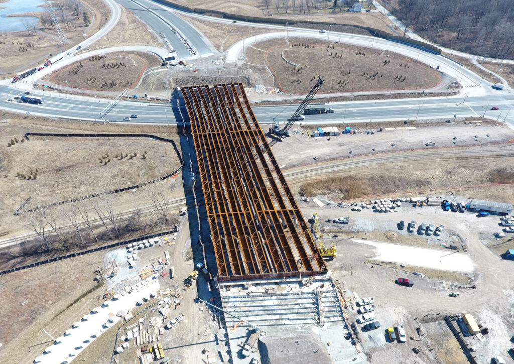 Construction du passage supérieur des Ojibway - 18 mars 2019