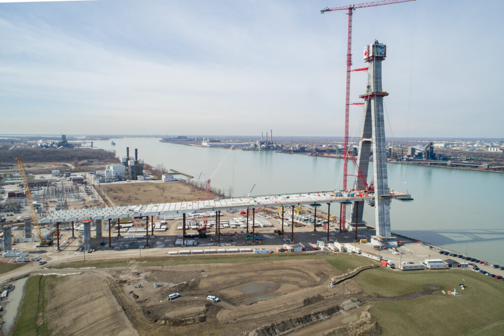 Progrès au site du pont canadien - avril 2023