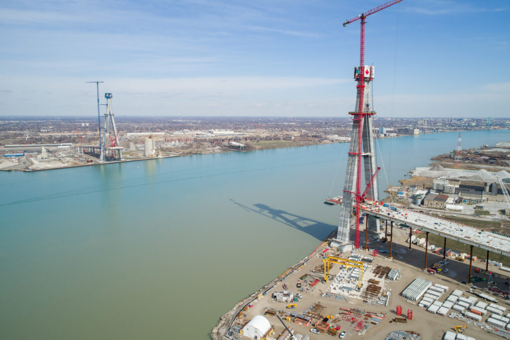 Progrès au site du pont canadien - avril 2023