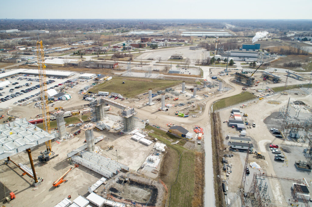 Progrès au site du pont canadien - avril 2023