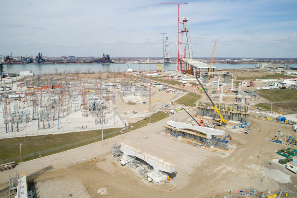 Progrès au site du pont canadien - avril 2023