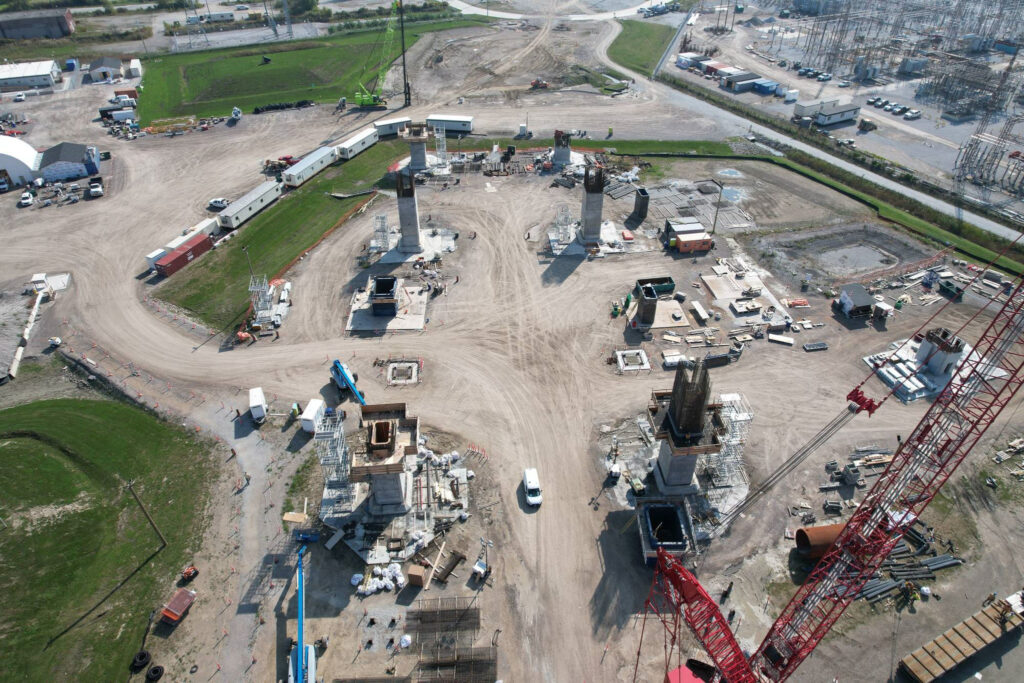 Progrès au site du pont canadien - 4 octobre 2021