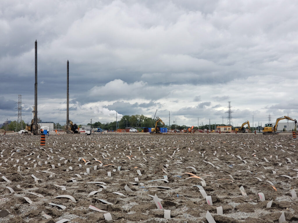 Intallation du drain à mèche - 1er octobre 2019