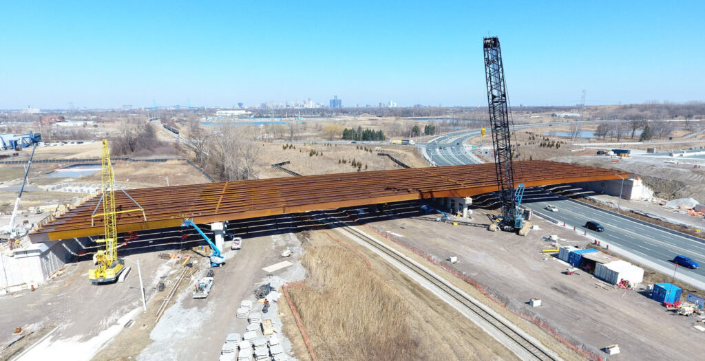 Construction du passage supérieur des Ojibway - 18 mars 2019