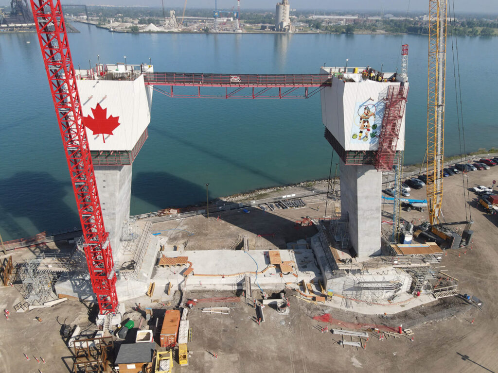 Progrès au site du pont canadien - 3 août 2021