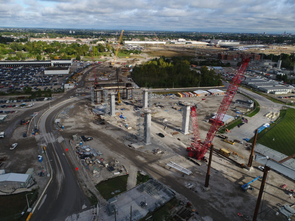 Progrès au site du pont américain - 12 octobre 2022