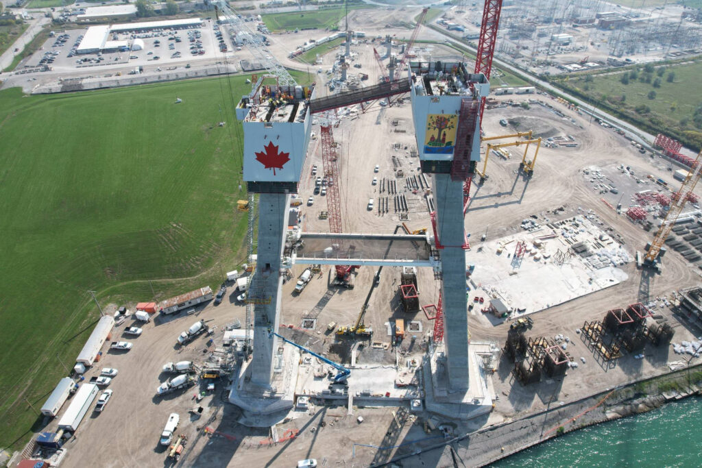 Progrès au site du pont canadien - 4 octobre 2021