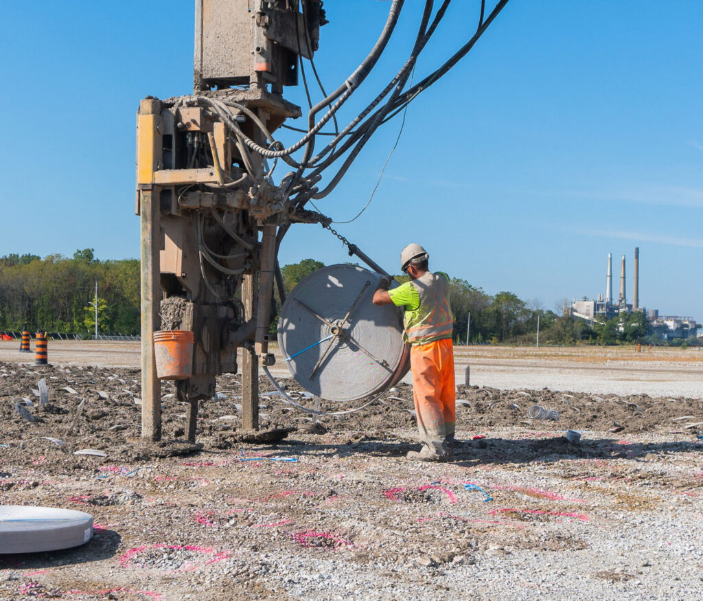 Intallation du drain à mèche - 1er octobre 2019