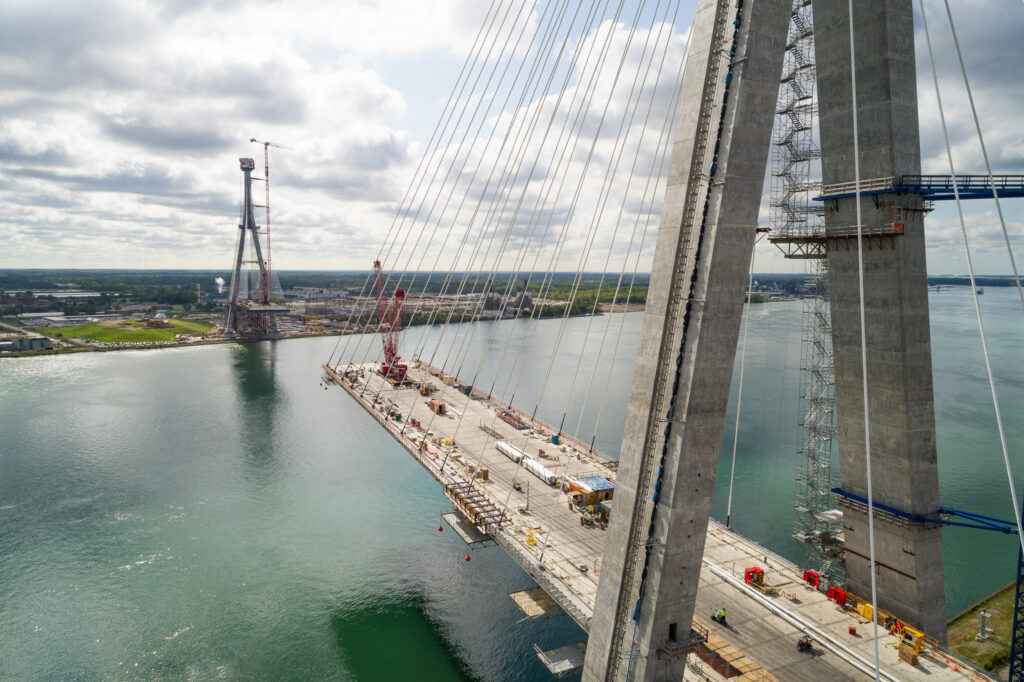 Progrès au site du pont américain - septembre 2023