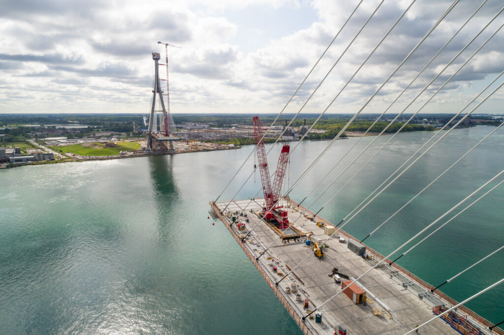Progrès au site du pont américain - septembre 2023