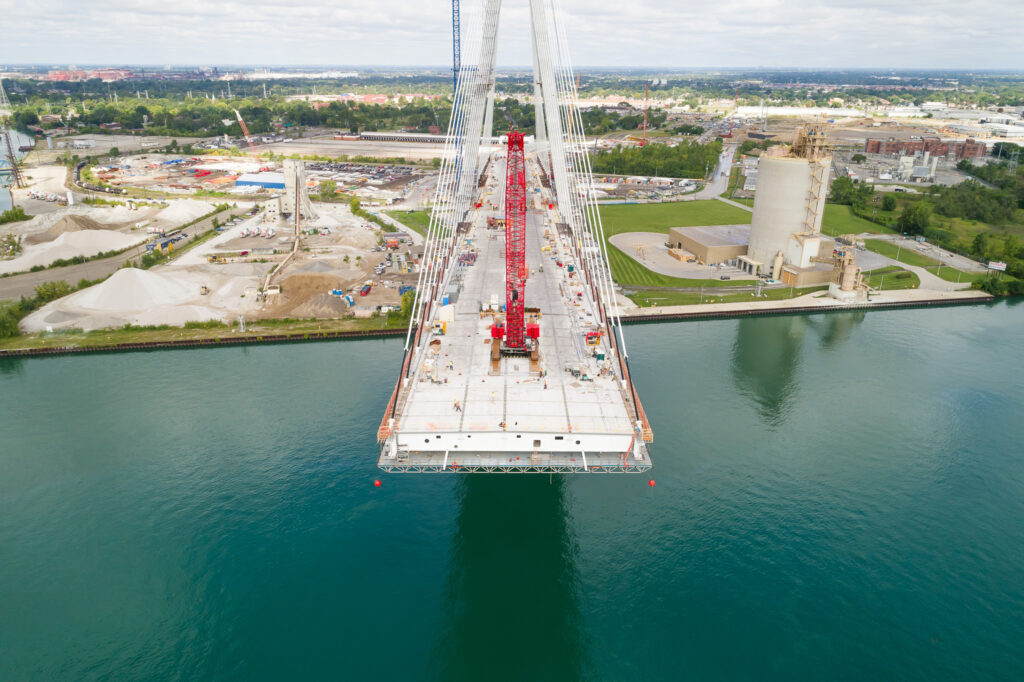 Progrès au site du pont américain - septembre 2023