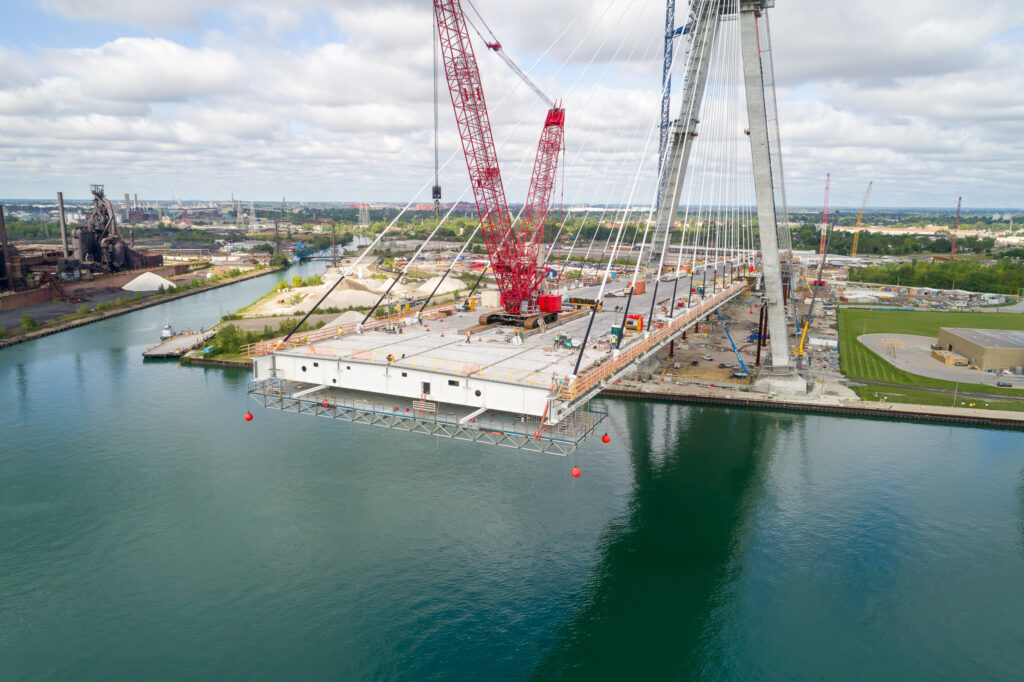 Progrès au site du pont américain - septembre 2023