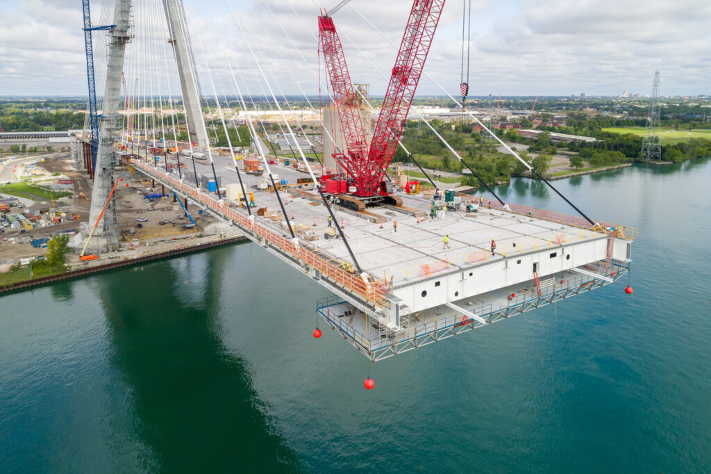 Progrès au site du pont américain - septembre 2023