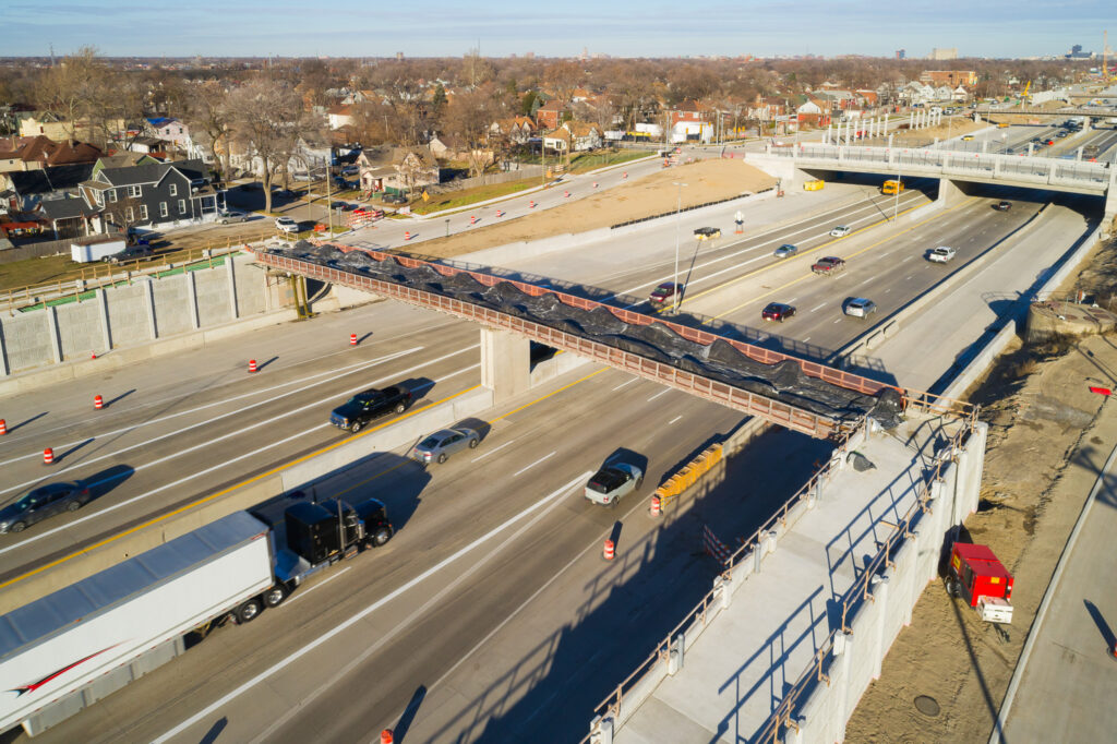 Progrès de l'échangeur du Michigan - décembre 2023
