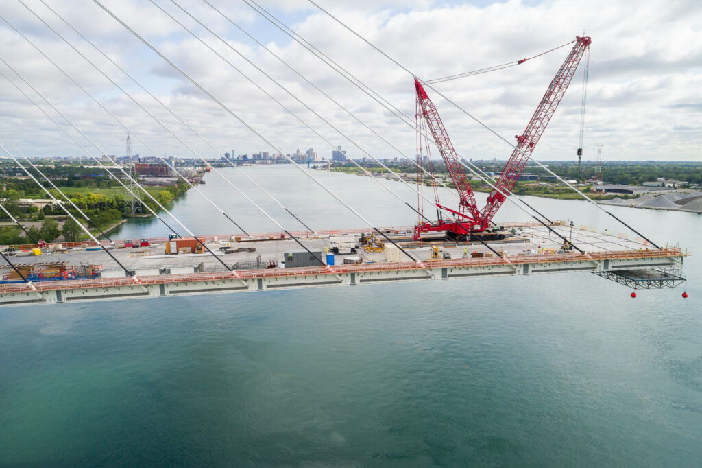 Progrès au site du pont américain - septembre 2023