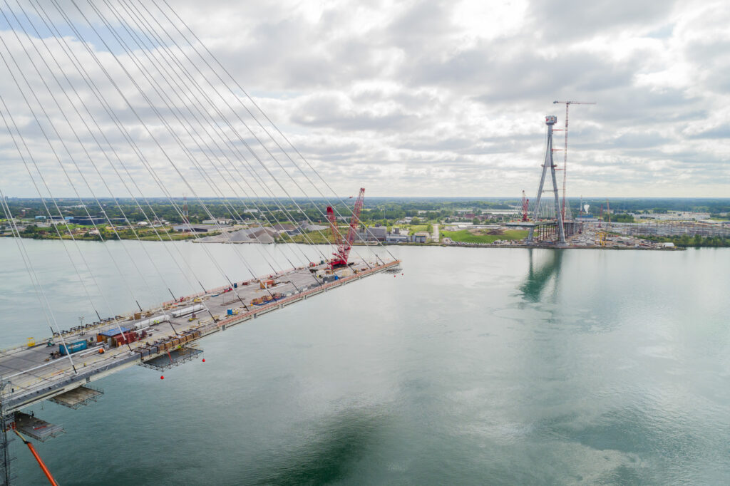 Progrès au site du pont américain - septembre 2023