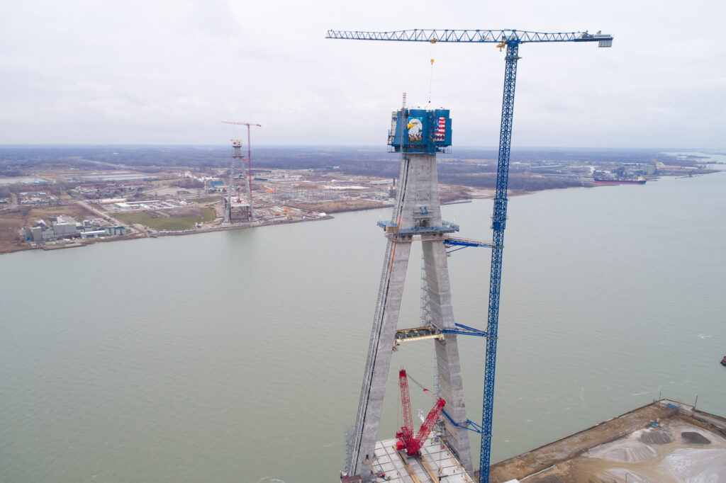 Progrès au site du pont américain - décembre 2022 et janvier 2023