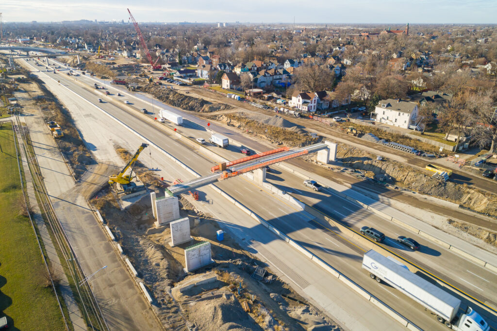Progrès de l'échangeur du Michigan - décembre 2023