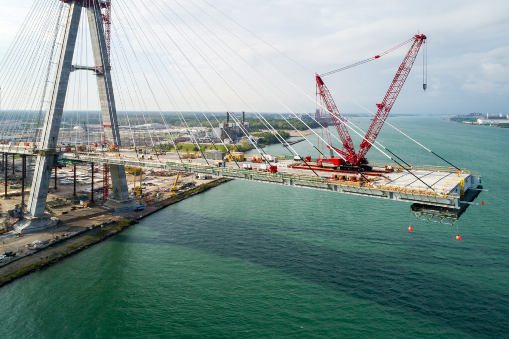 Progrès au site du pont canadien - septembre 2023