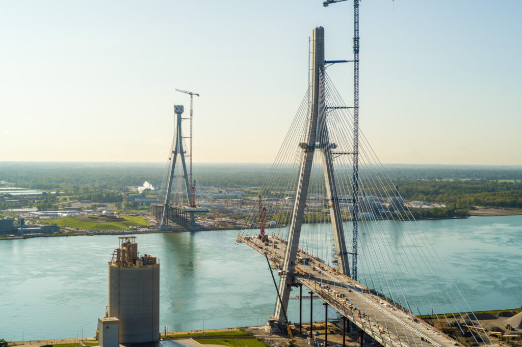 Progrès au site du pont américain - septembre 2023