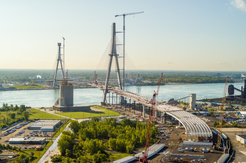 Progrès au site du pont américain - septembre 2023