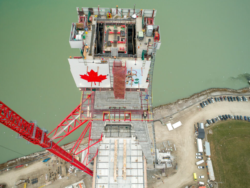 Progrès au site du pont canadien - décembre 2022 et janvier 2023