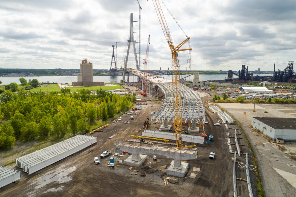 Progrès au site du pont américain - septembre 2023