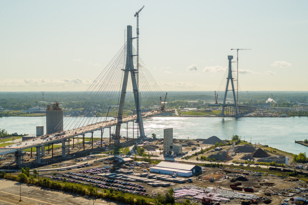 Progrès au site du pont américain - septembre 2023