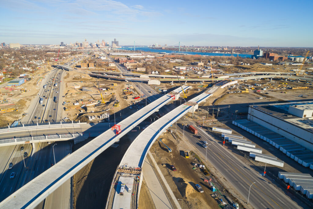 Progrès de l'échangeur du Michigan - décembre 2023