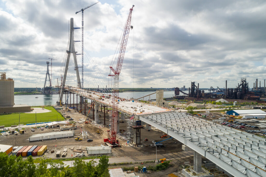 Progrès au site du pont américain - septembre 2023