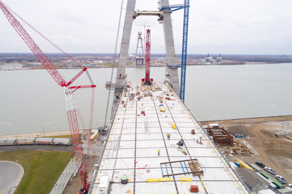 Progrès au site du pont américain - décembre 2022 et janvier 2023