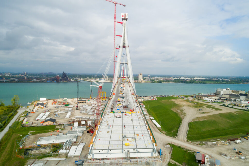 Progrès au site du pont canadien - septembre 2023