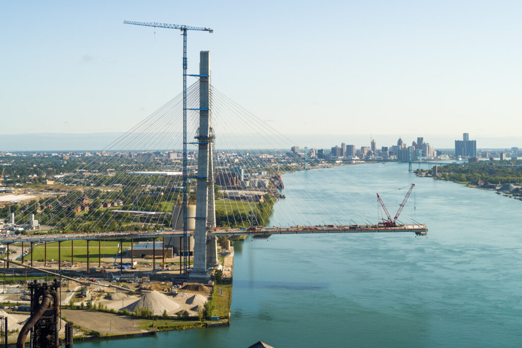 Progrès au site du pont américain - septembre 2023