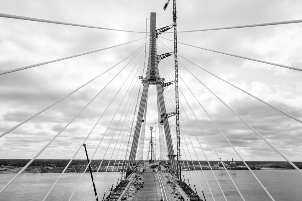 Progrès au site du pont américain - septembre 2023