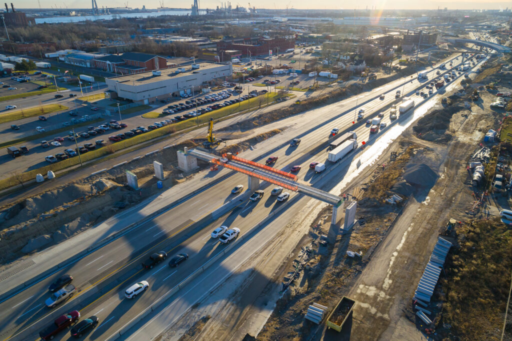 Progrès de l'échangeur du Michigan - décembre 2023