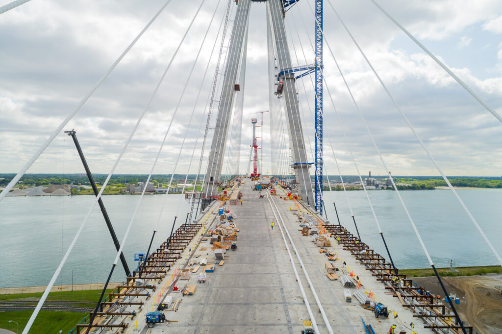 Progrès au site du pont américain - septembre 2023