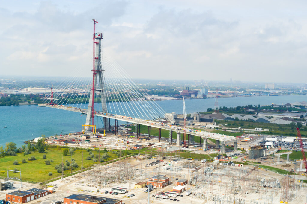 Progrès au site du pont canadien - septembre 2023
