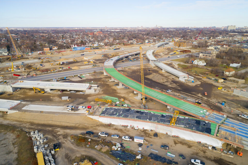 Progrès de l'échangeur du Michigan - décembre 2023