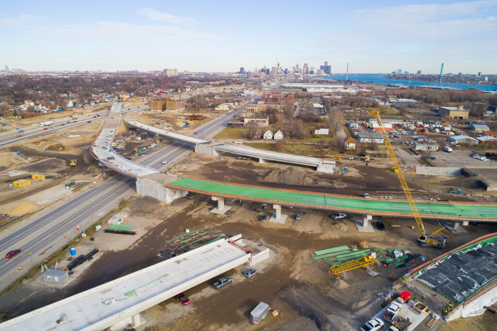 Progrès de l'échangeur du Michigan - décembre 2023