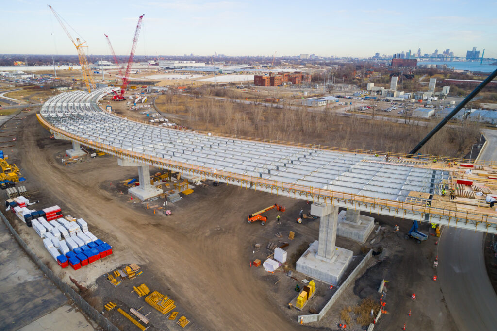 Progrès au site du pont américain - décembre 2023