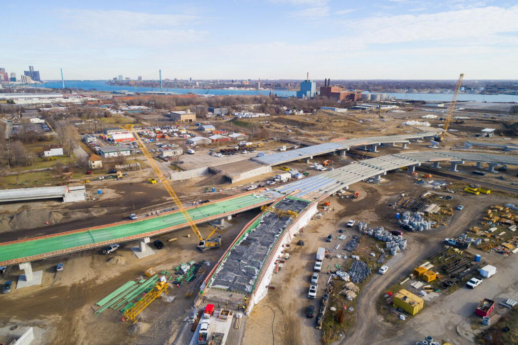 Progrès de l'échangeur du Michigan - décembre 2023